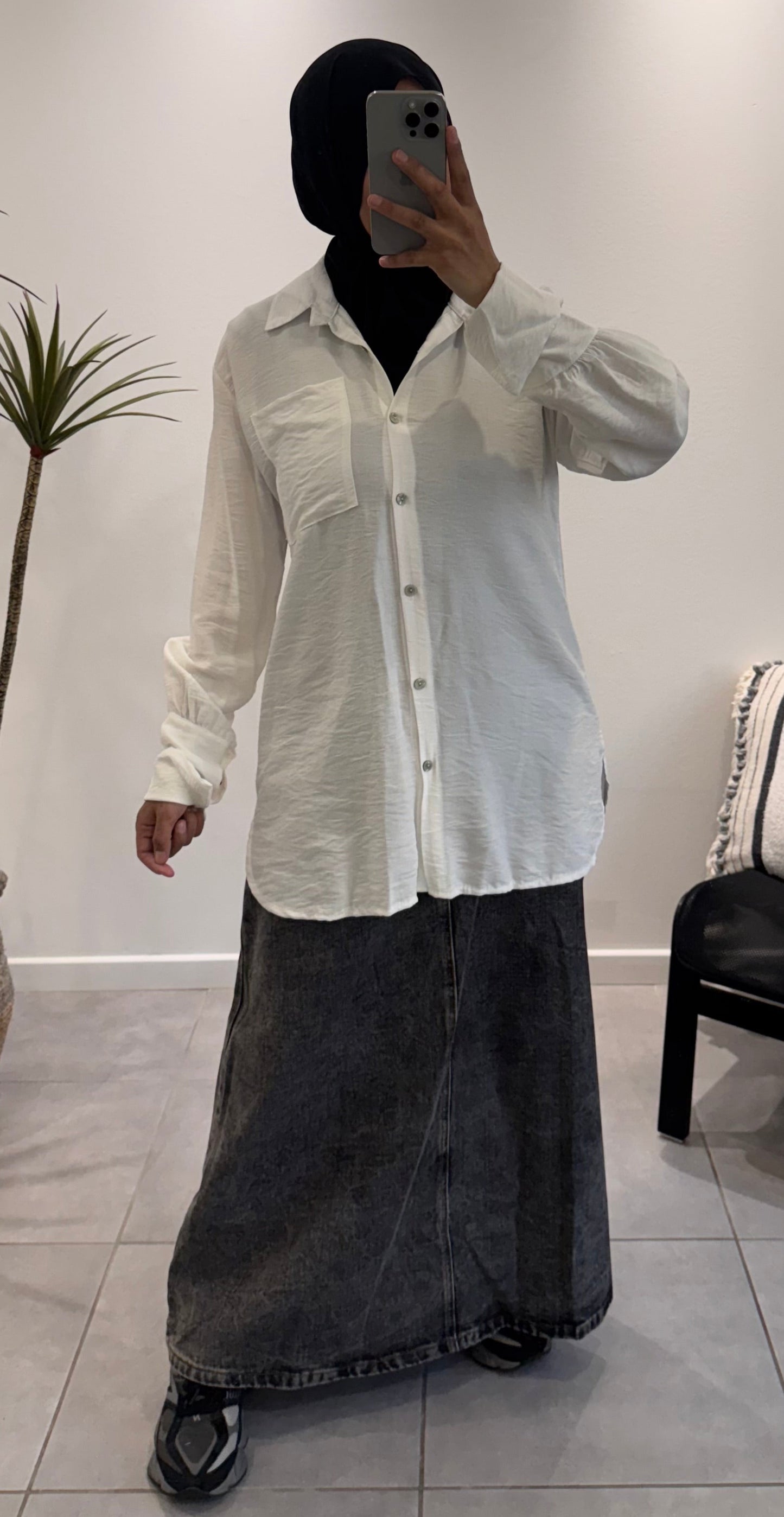 chemise mi longue